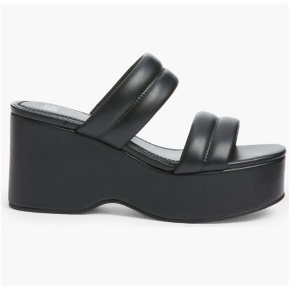 NEW Platform Wedge Black BP Heel Sandals Womens 9.5 - Picture 6 of 6
